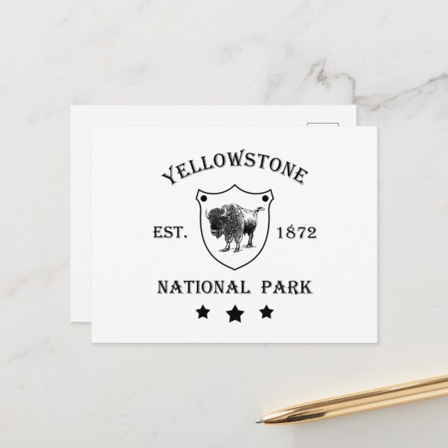 Yellowstone nationalpark helg vykort (Fram/Back In Situ)