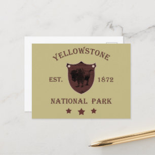 Yellowstone nationalpark helg vykort