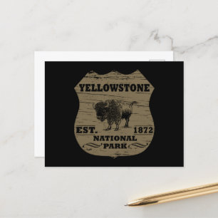 Yellowstone nationalpark helg vykort