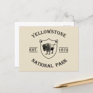 Yellowstone nationalpark helg vykort
