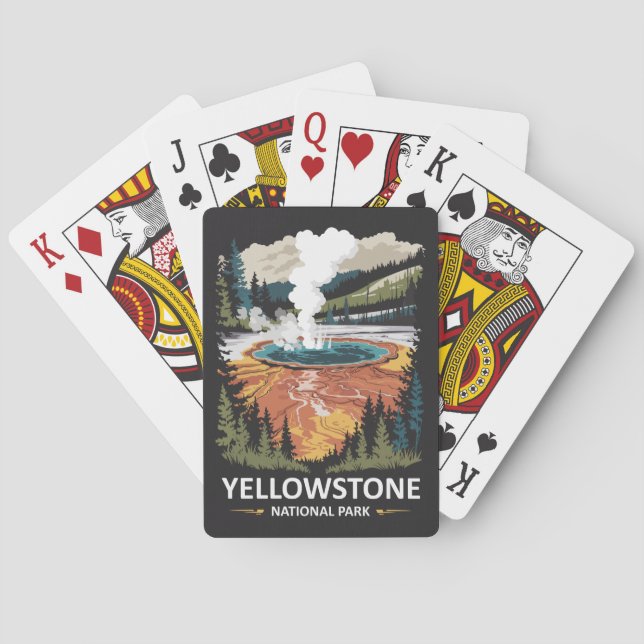Yellowstone nationalpark Hett Vår Casinokort (Baksidan)