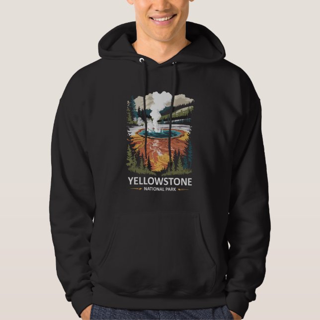 Yellowstone nationalpark Hett Vår Hoodie (Framsida)