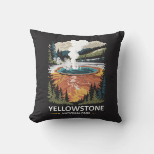 Yellowstone nationalpark Hett Vår Kudde