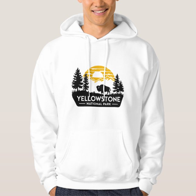 Yellowstone nationalpark Hoodie Sweatshirt (Framsida)