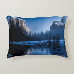 Yellowstone nationalpark i vinter prydnadskudde