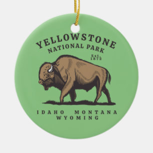 Yellowstone nationalpark julgransprydnad keramik