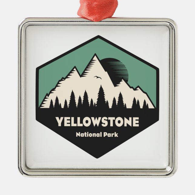 Yellowstone nationalpark julgransprydnad metall (Framsidan)