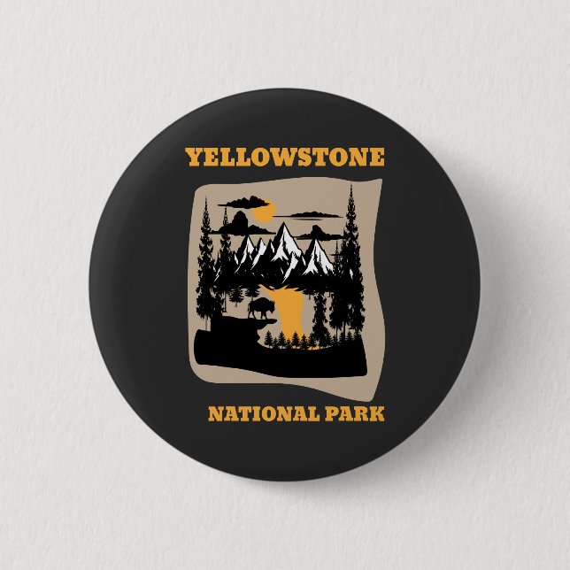Yellowstone nationalpark knapp (Framsida)