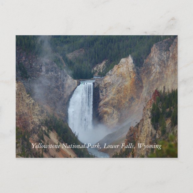 Yellowstone nationalpark, lägre Fa… Vykort (Framsida)
