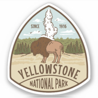 Yellowstone nationalpark Large Vinyl Sticker Klistermärken