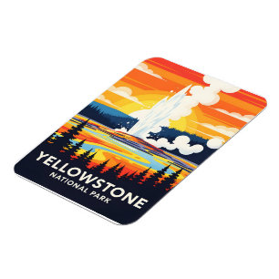Yellowstone Nationalpark – Levande gejser Magnet
