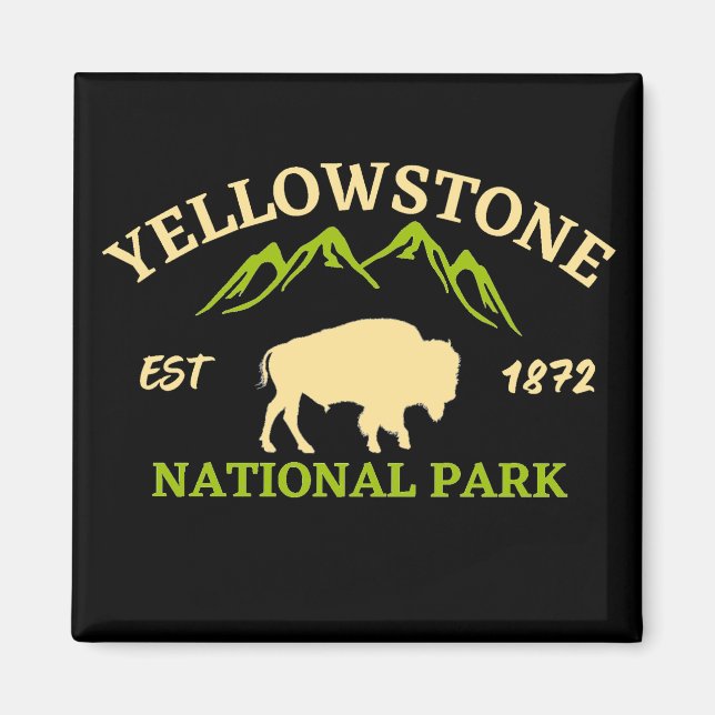 Yellowstone nationalpark magnet (Framsidan)
