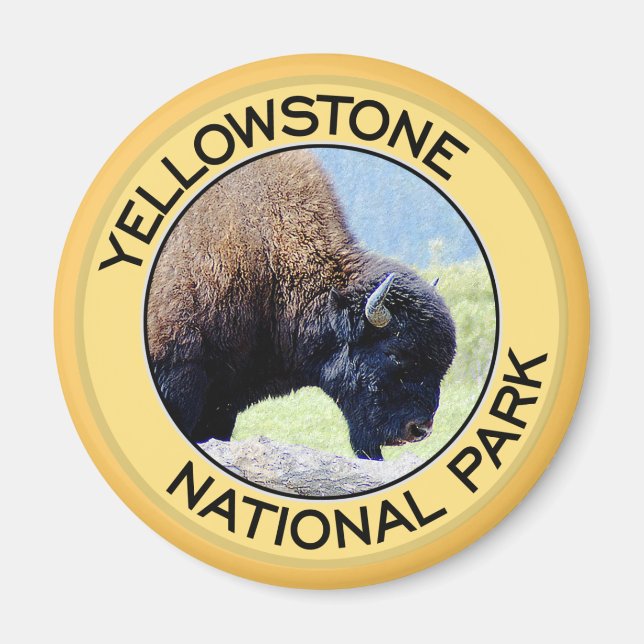 Yellowstone nationalpark magnet (Framsidan)