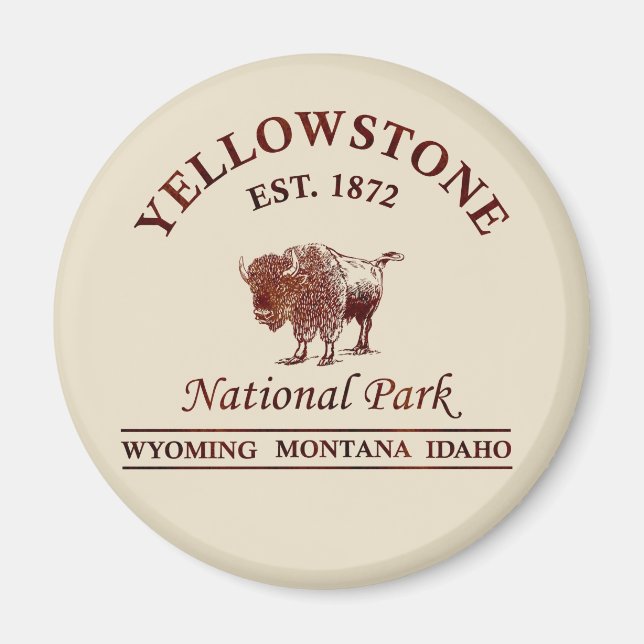 Yellowstone nationalpark magnet (Framsidan)
