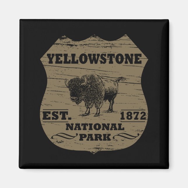 Yellowstone nationalpark magnet (Framsidan)