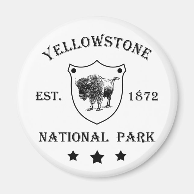 Yellowstone nationalpark magnet (Framsidan)