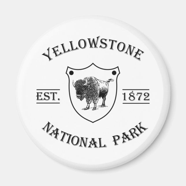 Yellowstone nationalpark magnet (Framsidan)