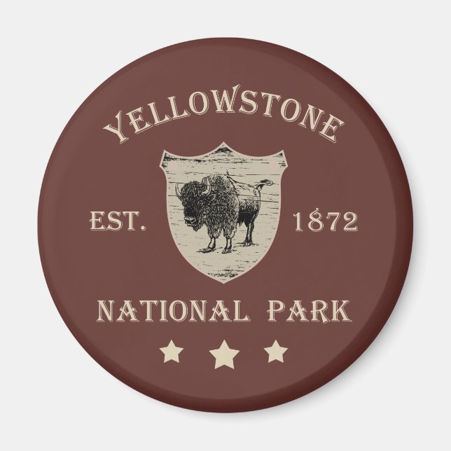 Yellowstone nationalpark magnet (Framsidan)