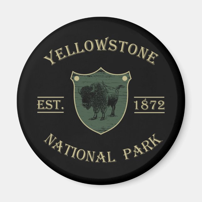 Yellowstone nationalpark magnet (Framsidan)