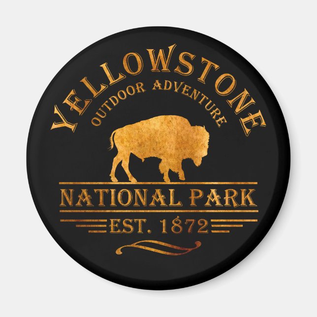 Yellowstone nationalpark magnet (Framsidan)