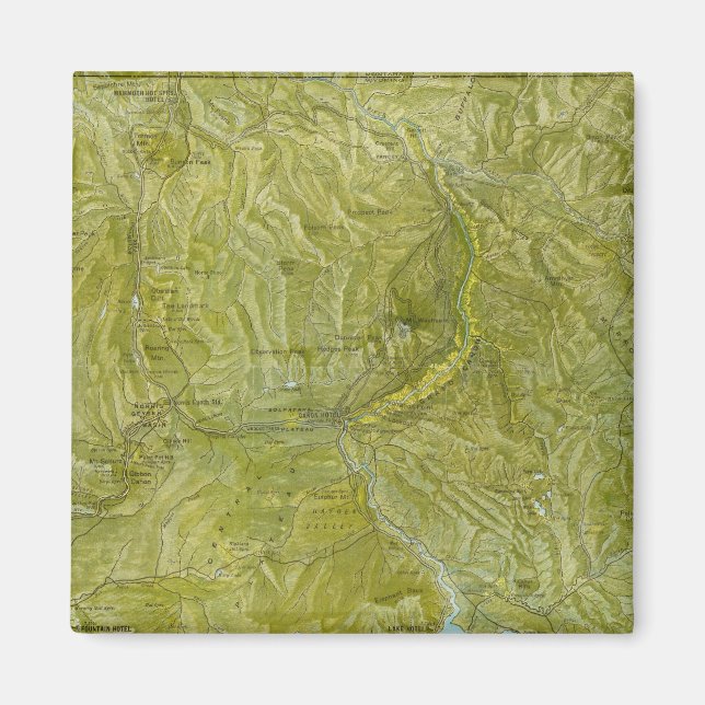 Yellowstone nationalpark magnet (Framsidan)