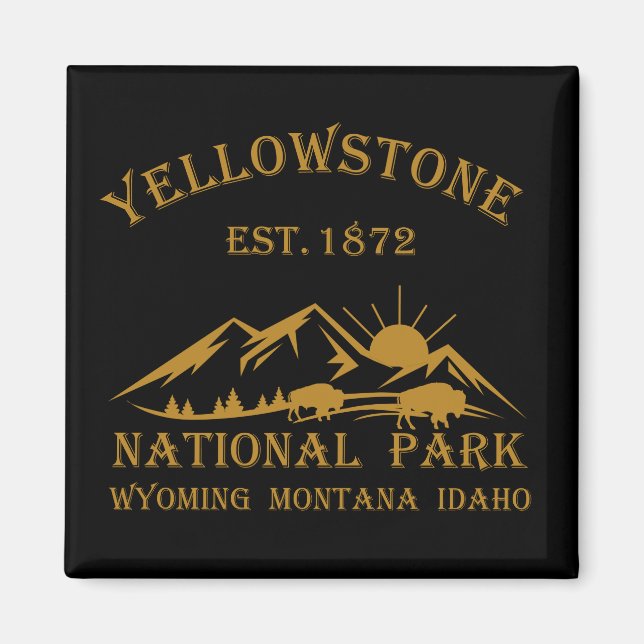 Yellowstone nationalpark magnet (Framsidan)