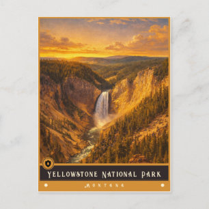 Yellowstone Nationalpark Montana vykort