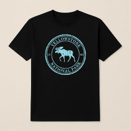 Yellowstone nationalpark Moose Badge T Shirt