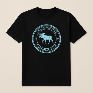 Yellowstone nationalpark Moose Badge T Shirt