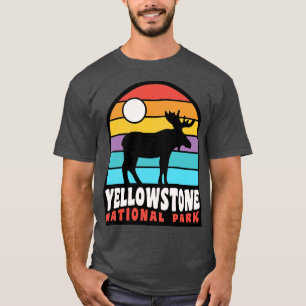 Yellowstone nationalpark Moose Badge T Shirt