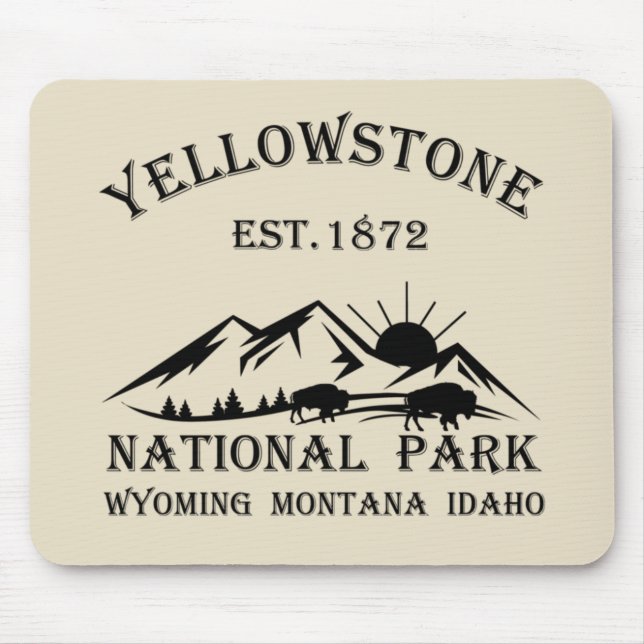 Yellowstone nationalpark musmatta (Framsidan)