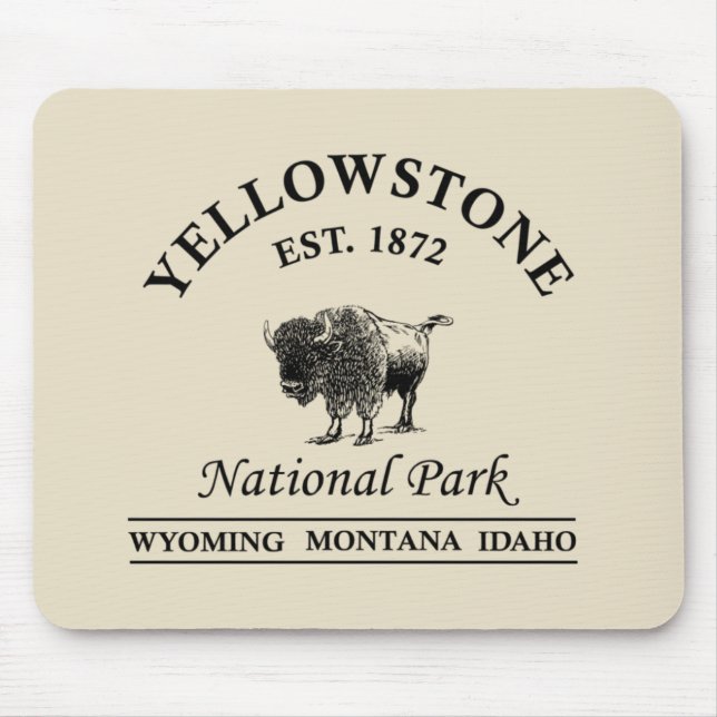 Yellowstone nationalpark musmatta (Framsidan)