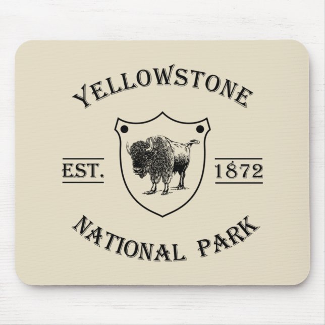 Yellowstone nationalpark musmatta (Framsidan)
