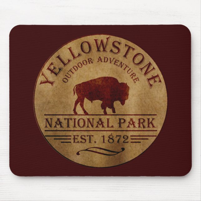 Yellowstone nationalpark musmatta (Framsidan)