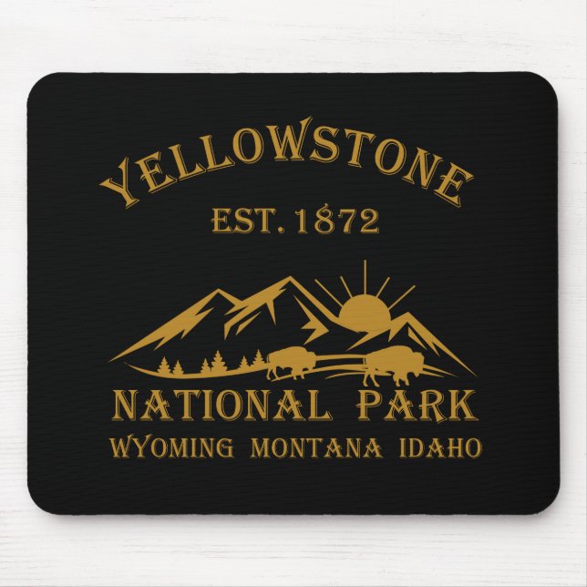 Yellowstone nationalpark musmatta (Framsidan)