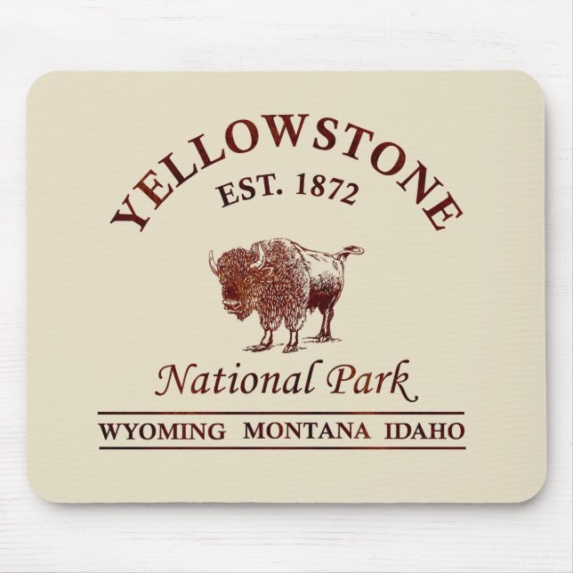 Yellowstone nationalpark musmatta (Framsidan)