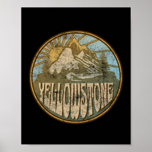 Yellowstone nationalpark Nature Mountains Hiking Poster