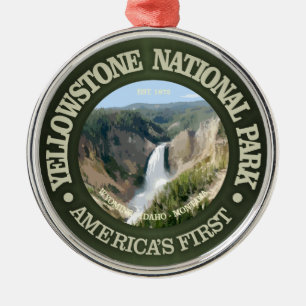 Yellowstone nationalpark (nedgångar) julgransprydnad metall