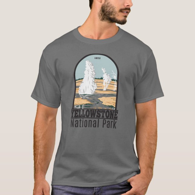Yellowstone nationalpark Norris Geyser Basin T Shirt (Framsida)