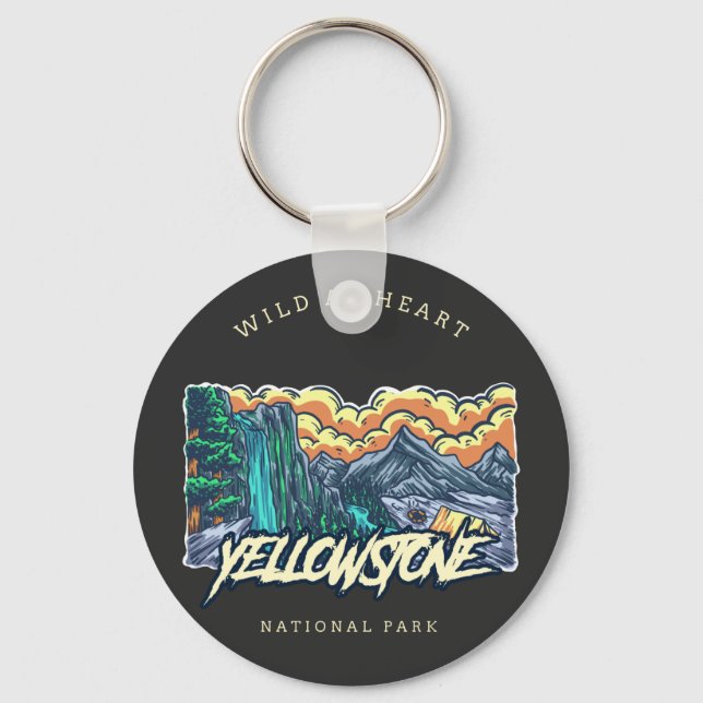 Yellowstone nationalpark nyckelring (Framsida)