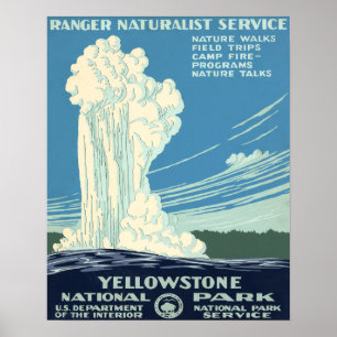 Yellowstone nationalpark poster