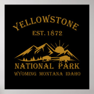 Yellowstone nationalpark poster