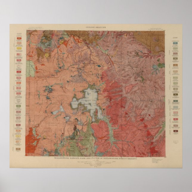 Yellowstone nationalpark poster (Framsidan)