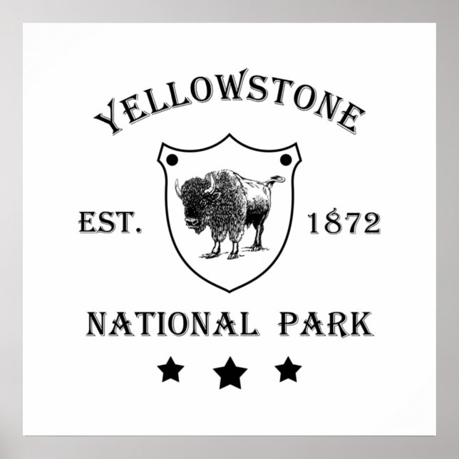 Yellowstone Nationalpark Poster (Framsidan)