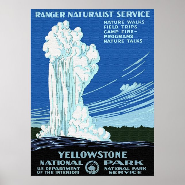 Yellowstone nationalpark Poster (Framsidan)