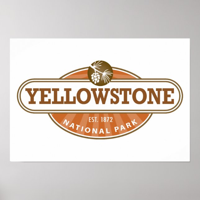 Yellowstone nationalpark poster (Framsidan)