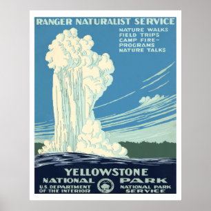 Yellowstone nationalpark poster