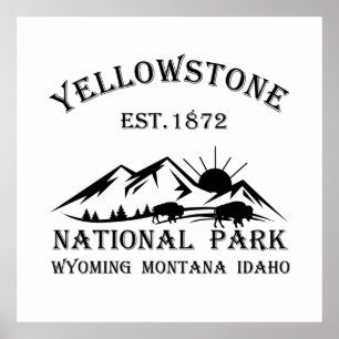 Yellowstone nationalpark poster