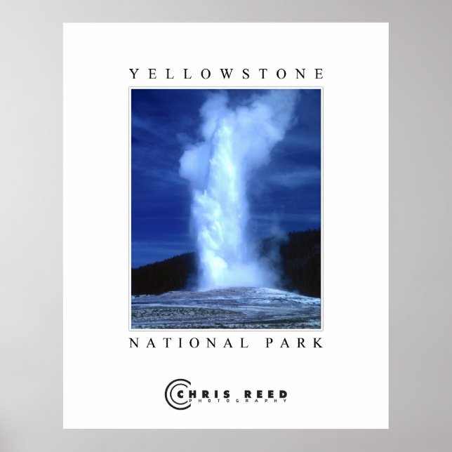 Yellowstone nationalpark poster (Framsidan)