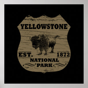 Yellowstone nationalpark poster
